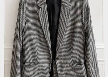 Marynarka w pepitkę L 40 Calliope czarno biały żakiet vintage casual Nowa