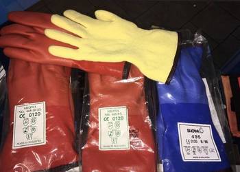 Nurkowe Rękawice Showa z wkładką bawełnianą ciepłe roz. M niebieskie