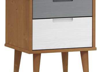 vidaXL Szafka nocna MOLDE, brązowa, 40x35x48 cm(SKU:350495)