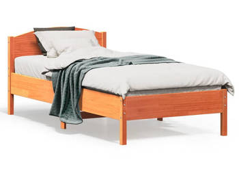 Rama łóżka bez materaca woskowy brąz sosnowa 75x190 cm WM-842629
