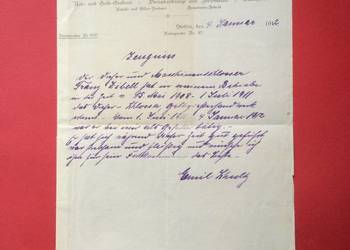 ( 1243 ) Niemiecki Certyfikat Stettin