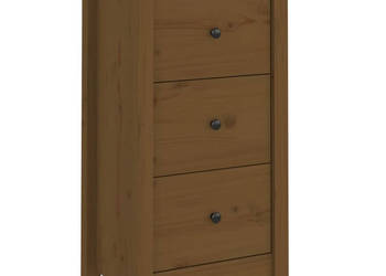 Szafki 2 szt. miodowy brąz 40x35x80 cm lite drewno sosnowe WM-813746