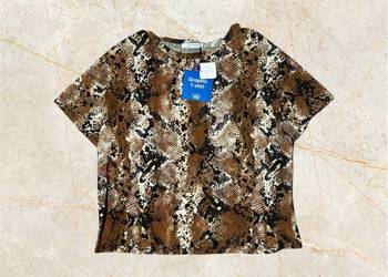 T-shirt w wężowy wzorek, Zara, S