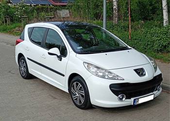 PEUGEOT 207SW 1,6 HDI 90KM PANORAMA DACH, I WŁAŚĆ. BLACHA OCYNK, BEZ DPFu