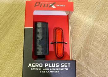 Oświetlenie rowerowe PROX AERO PLUS SET 400Lm USB, 1000 mAh