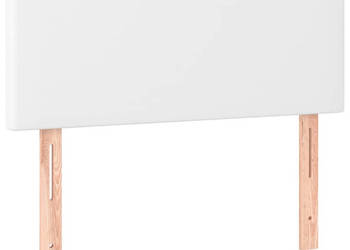 Zagłówek do łóżka z LED biały 100x5x78/88 cm sztuczna skóra WM-3121417