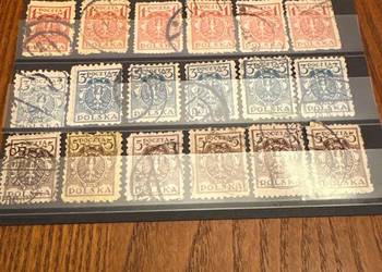 Znaczki 1920 - orzeł na tarczy barokowej