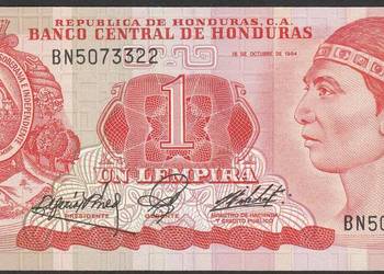 Honduras 1 lempira	 1984 - STAN BANKOWY UNC