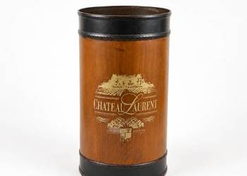 Drewniany parasolnik stojak na parasole retro vintage Chateau Laurent