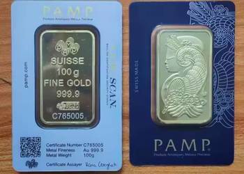 Sztabka  złota replika 100gr Perth Mint