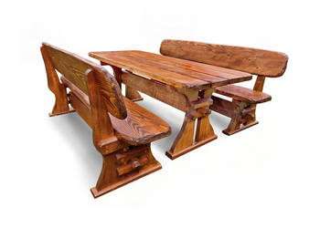 Meble do ogrodu ogródka drewniane taras ogrodowe producent Stół ławki