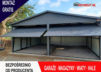 GRAFITOWY Garaż Blaszany 6x6 - Garaże Blaszane - Romstal A29v12