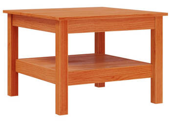 Stolik kawowy woskowy brąz 45x45x40 cm lite drewno sosnowe WM-847175