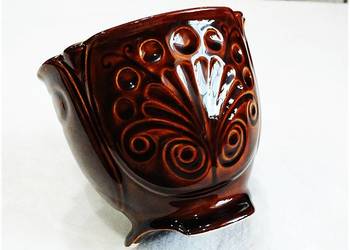 Stara Doniczka DDR Torgau Keramik Brown NRD Vintage lata 70' czasy PRL