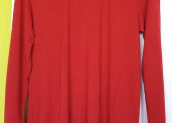 L(44) Ciemnoczerwony t-shirt z długim rękawem