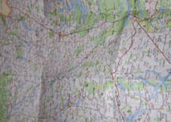 Mapa turystyczna Pojezierze Suwalskie i Równina Augustowska PRL, niska dost