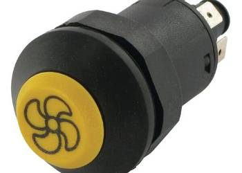 Przełącznik przyciskowy, wentylatora, okrągły, żółty 11103200PN