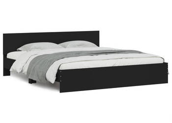 Rama łóżka z wezgłowiem czarna 200x200 cm WM-3207456
