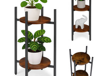 Kwietnik stojący stojak na kwiaty ozdoby 2 poziomy loft ModernHome