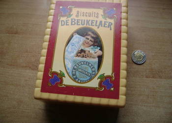 Starocie z PRL - Pudełko plastikowe kolekcjonerskie Biscuits belgijskie