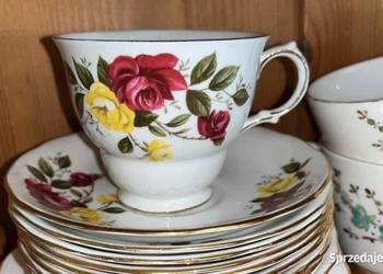 Filiżanka z talerzykiem. Richmontd Rose. Crown Essex. Staffordshire.  Made