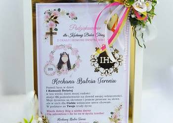 Ramka - Podziękowanie 3D, Pamiątka dla Kochanej Babci / KOMUNIA, CHRZEST