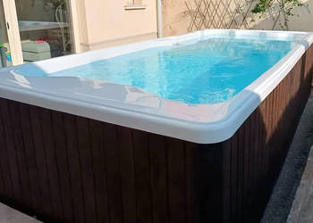 BASEN 480 x 225 Z PRZECIWPRĄDEM, Jacuzzi, Pompa ciepła