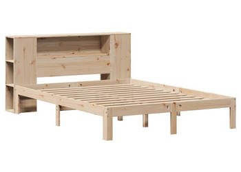 Łóżko z regałem bez materaca drewno sosnowe 135x190 cm WM-3322509