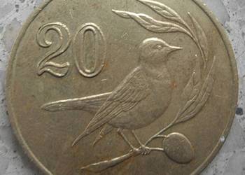 CYPR-20 CENTS-1985 r-NICKEL-BRASS