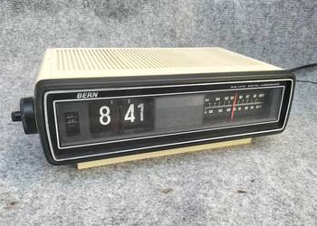 Zegar klapkowy radio BERN unikat vintage