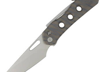 Nóż składany WE Knife Vision R Tiger Stripe Titanium, Silver Bead Blasted…