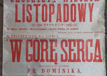 Stare, przedwojenne duże papierowe afisze/plakaty