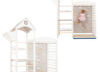 domowy plac zabaw Castle - biały-pastel