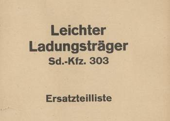 Katalog części Sd.Kfz. 303 Goliath