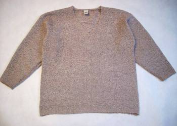 C&A lużny sweter GRUBY bouqle melanż L XL