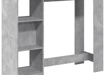 Stolik barowy z regałem szarość betonu 124x46x1035 cm WM-854394