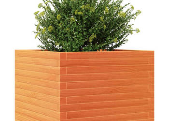 Donica ogrodowa woskowy brąz 60x60x46 cm lite drewno sosnowe WM-3282411