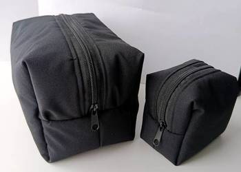 Kosmetyczka duża materiałowa w panterkę zestaw handmade