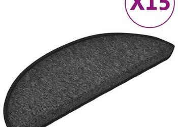 vidaXL Maty na schody 15 szt. 56x17x3 cm Brąz kawowy Półokrągły（SKU:133880）