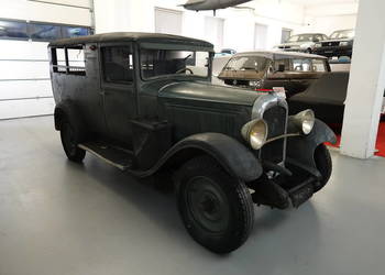 Citroën C6F półciężarówka 1930, oryginał z piecem Gowin‑Poulenc gaz drzewny