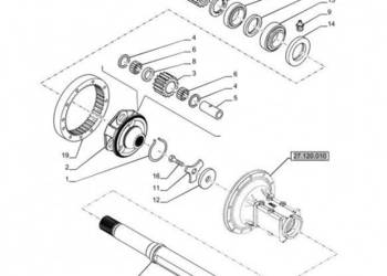 New Holland T6070 Wałek główny 29t x 76.78mm id x 84.3mm od x 1073.5mm l 4…