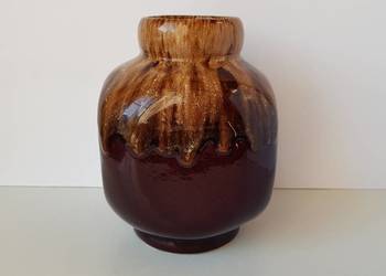 Ceramiczny, naciekowy wazon Bera, Reflex, ceramika PRL