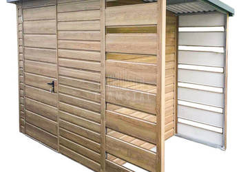 Schowek - domek ogrodowy 2x2m + wiata 0,8m drzwi winchester  TS756