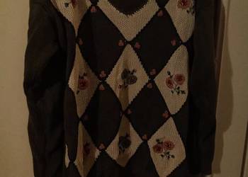 Sweter vintage lata 90te róże