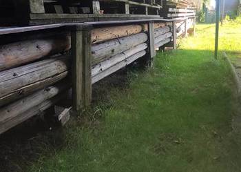 Długie stemple budowlane 7m+ | Bale okrągłe, żerdzie, pale – 26 sztuk