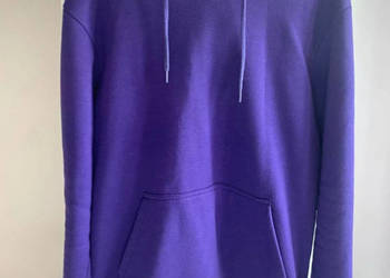 bluza męska z kapturem fioletowa L
