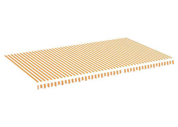 Zapasowa tkanina na markizę żółto-biała 6x35 m WM-311944