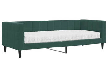 Sofa z materacem do spania ciemnozielona aksamit 80x200 cm WM-3196662