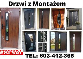 Drzwi zewnętrzne z MONTAŻ EM wejściowe bloki