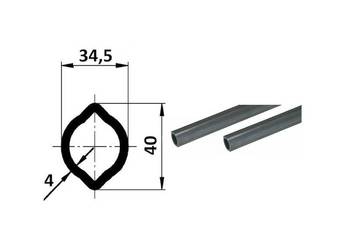 Rura 1m, profil cytrynka, 34,5x40, W2300, G3 00802-1